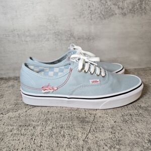 Vans Mens Washed Patch Low Top Sneaker Inside Out Sky Blue M 8.5 W 10 New